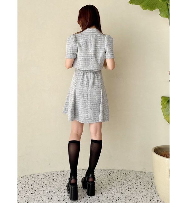 MERCURYDUO「ハーフスリーブツイードフィットジャケット」|その他|