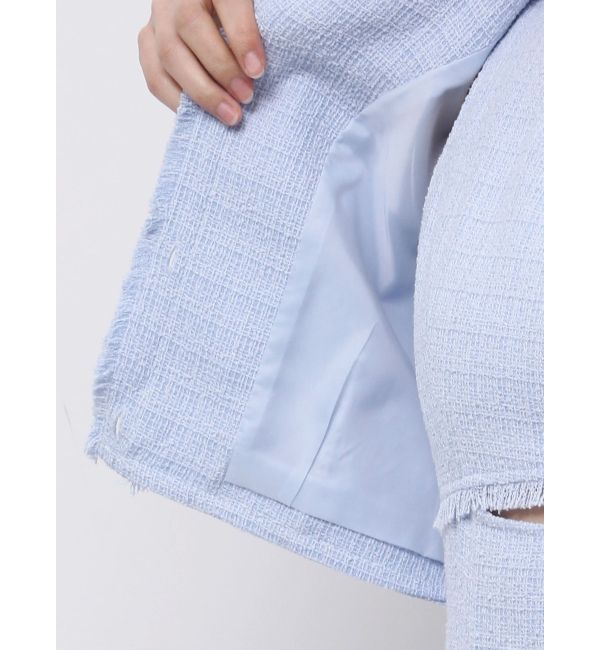 MERCURYDUO「ハーフスリーブツイードフィットジャケット」|その他|