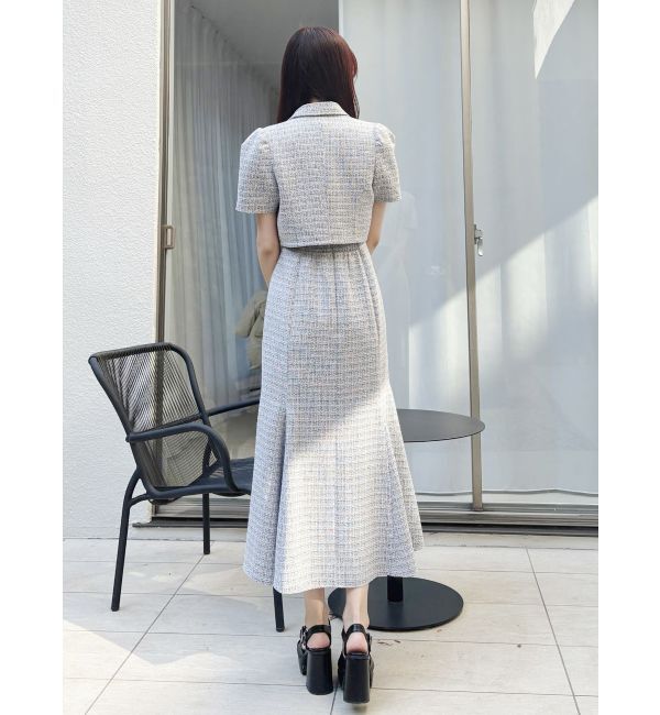 MERCURYDUO「ハーフスリーブツイードフィットジャケット」|その他|