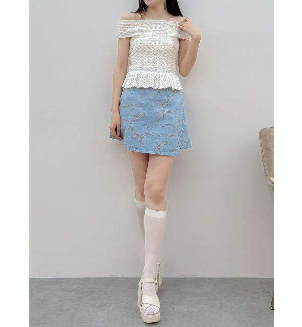 MERCURYDUO「カットソーシャーリングトップス」|Tシャツ・カットソー|