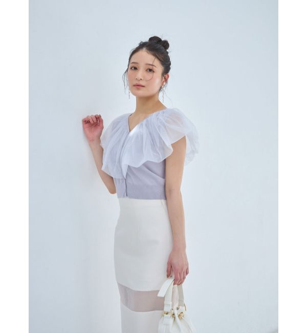 MERCURYDUO「パネルシアー切替ナロースカート」|スカート|