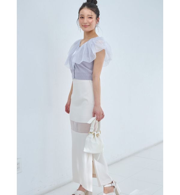 MERCURYDUO「パネルシアー切替ナロースカート」|スカート|
