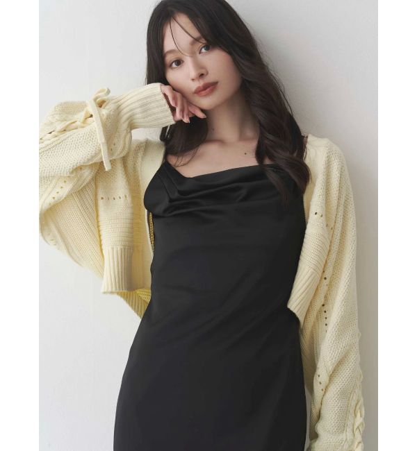 MERCURYDUO「サテンキャミナローワンピース」|ワンピース|