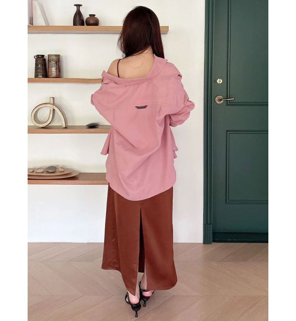 MERCURYDUO「サテンキャミナローワンピース」|ワンピース|