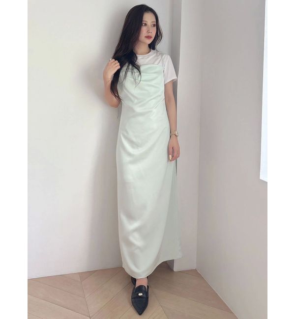 MERCURYDUO「サテンキャミナローワンピース」|ワンピース|