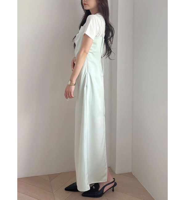 MERCURYDUO「サテンキャミナローワンピース」|ワンピース|