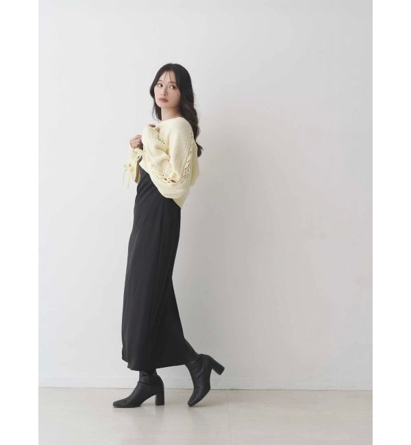 MERCURYDUO「サテンキャミナローワンピース」|ワンピース|