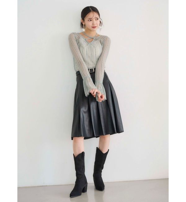 MERCURYDUO「ストレッチレースカットソー」|Tシャツ・カットソー|