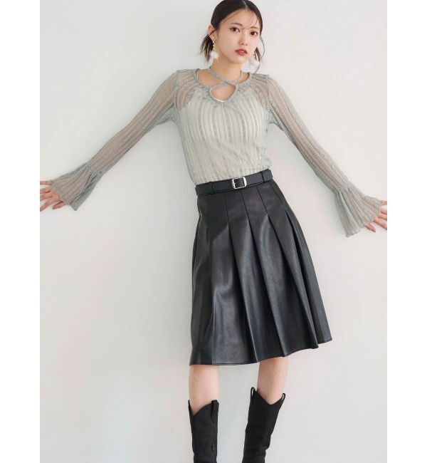 MERCURYDUO「ストレッチレースカットソー」|Tシャツ・カットソー|