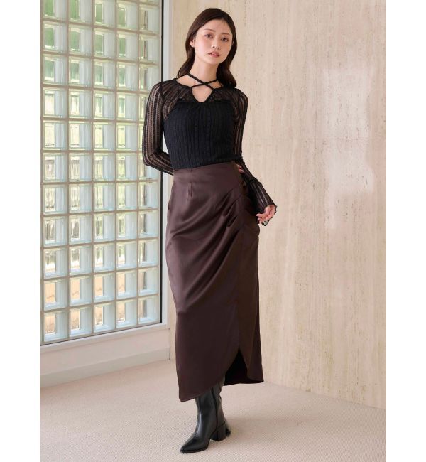 MERCURYDUO「ストレッチレースカットソー」|Tシャツ・カットソー|