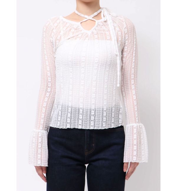 MERCURYDUO「ストレッチレースカットソー」|Tシャツ・カットソー|