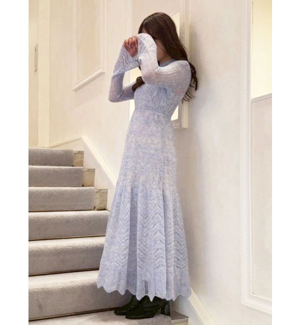 MERCURYDUO「モヘヤニットスカシアミワンピース」|ワンピース|