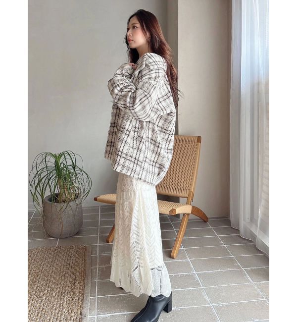 MERCURYDUO「モヘヤニットスカシアミワンピース」|ワンピース|