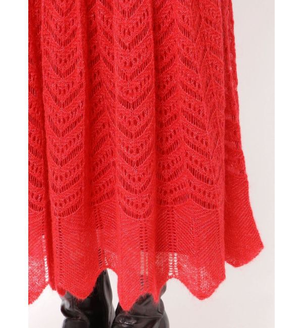 MERCURYDUO「モヘヤニットスカシアミワンピース」|ワンピース|