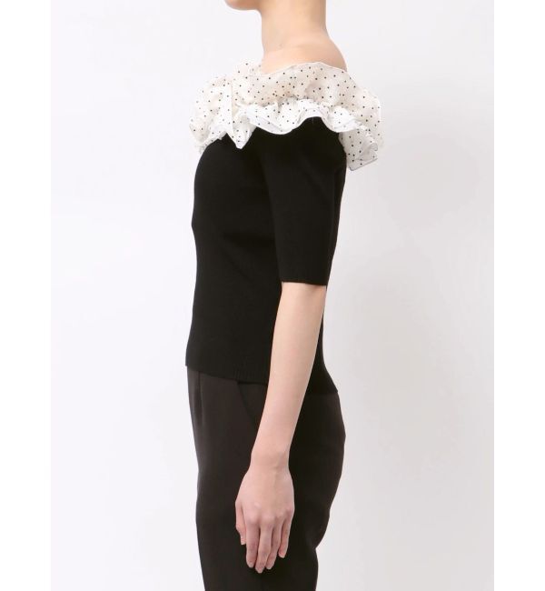 MERCURYDUO「2WAY異素材ランダムラッフルニット」|ニット・セーター|