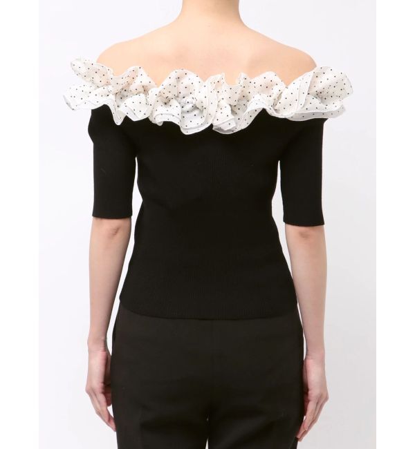 MERCURYDUO「2WAY異素材ランダムラッフルニット」|ニット・セーター|