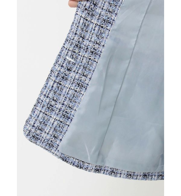 MERCURYDUO「【セットアップ着用可】フィットアンドフレアツイードジャケット」|テーラードジャケット|