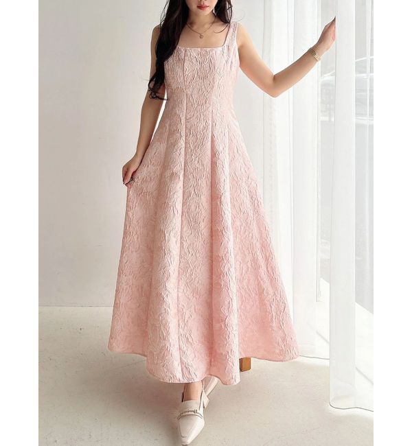 MERCURYDUO「ジャカードフィットアンドフレアジャンスカ」|ワンピース|