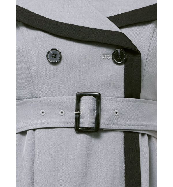 MERCURYDUO「バイカラーハーフスリーブトレンチフレアワンピース」|ワンピース|