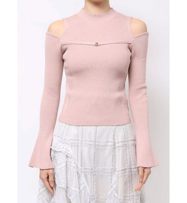 MERCURYDUO「ショルダースリットナローストラップニット」|ニット・セーター|