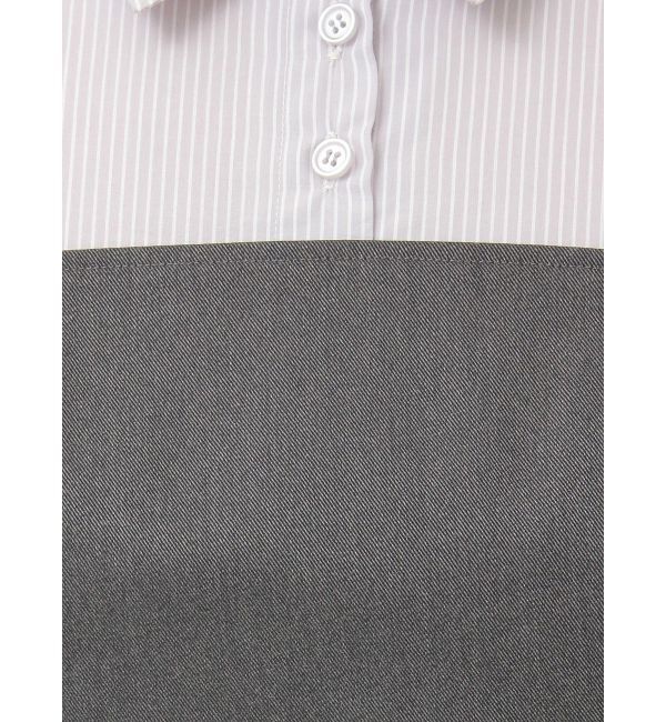 MERCURYDUO「シャツドッキングベアワンピース」|ワンピース|