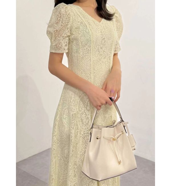 MERCURYDUO「レースパイピングロングワンピース」|ワンピース|