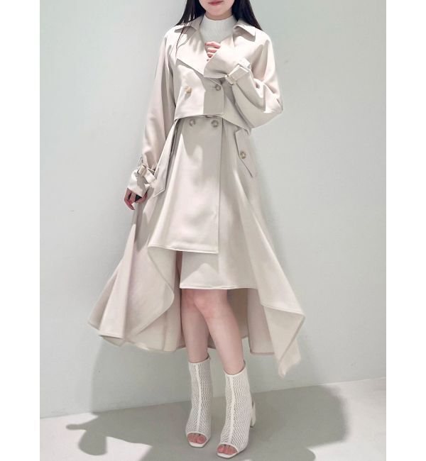 MERCURYDUO「【セットアップ着用可】トレンチライクジャンスカ」|ワンピース|