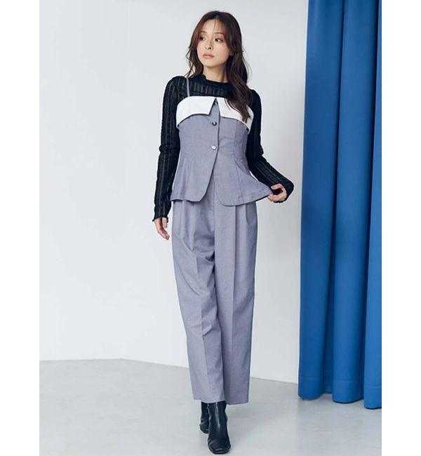 MERCURYDUO「カットレースアシメトップス」|Tシャツ・カットソー|