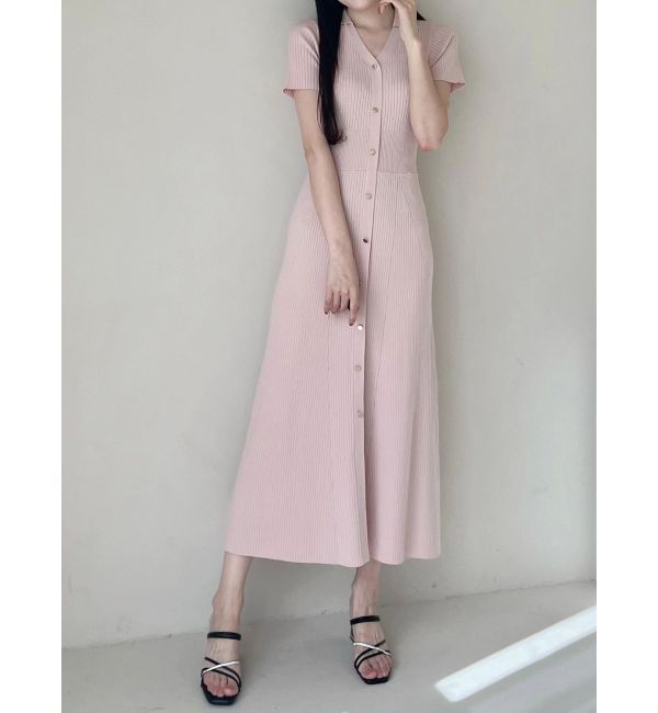 MERCURYDUO「ワイドリブスキッパーニットワンピース」|ワンピース|