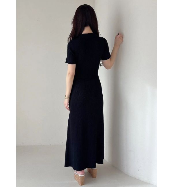 MERCURYDUO「ワイドリブスキッパーニットワンピース」|ワンピース|