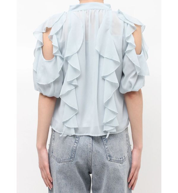 MERCURYDUO「ラッフルオープンショルダーブラウス」|シャツ・ブラウス|