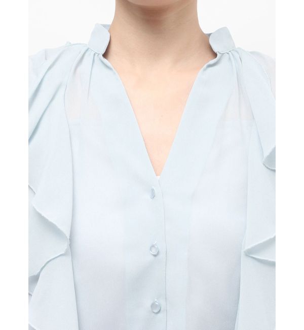MERCURYDUO「ラッフルオープンショルダーブラウス」|シャツ・ブラウス|