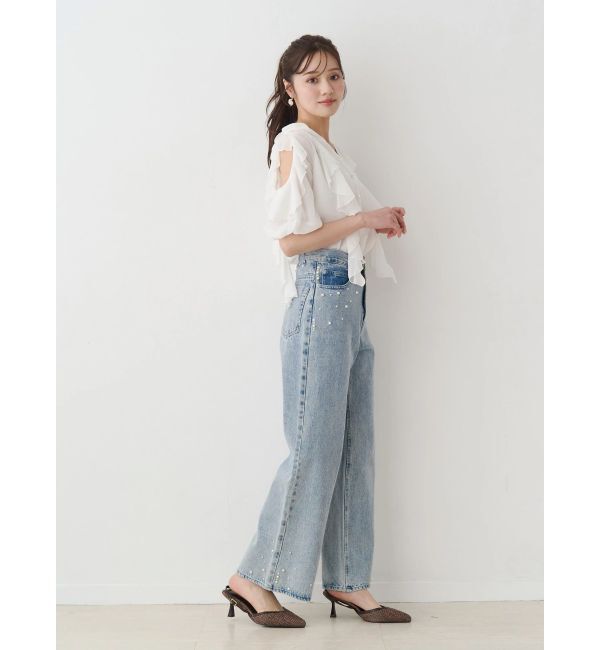 MERCURYDUO「ラッフルオープンショルダーブラウス」|シャツ・ブラウス|