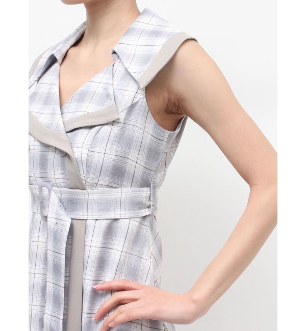 MERCURYDUO「バイカラートレンチフレアワンピース」|ワンピース|