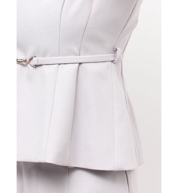 MERCURYDUO「ペプラムビスチェパンツセットアップ」|オールインワン|