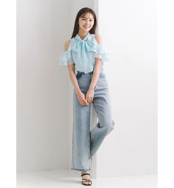 MERCURYDUO「アメスリラッフルボウタイブラウス」|シャツ・ブラウス|
