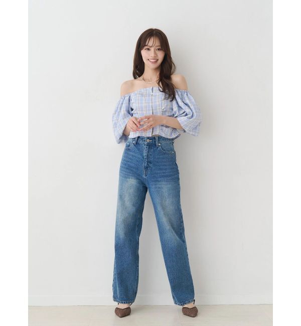MERCURYDUO「ストレートデニムパンツ」|デニム|
