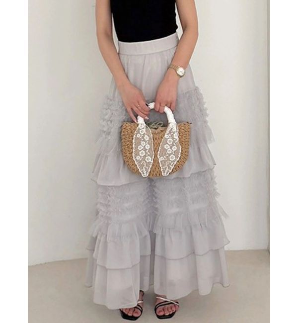 MERCURYDUO「ティアードボリュームスカート」|スカート|