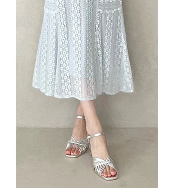 MERCURYDUO「ナローラインクリアヒールサンダル」|サンダル|