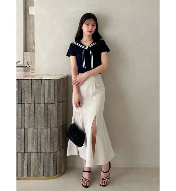 MERCURYDUO「セーラーカラーニット」|ニット・セーター|