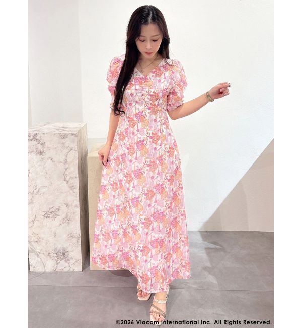 MERCURYDUO「【EMILY IN PARISコラボ】エミリープリントフレアワンピース」|ワンピース|