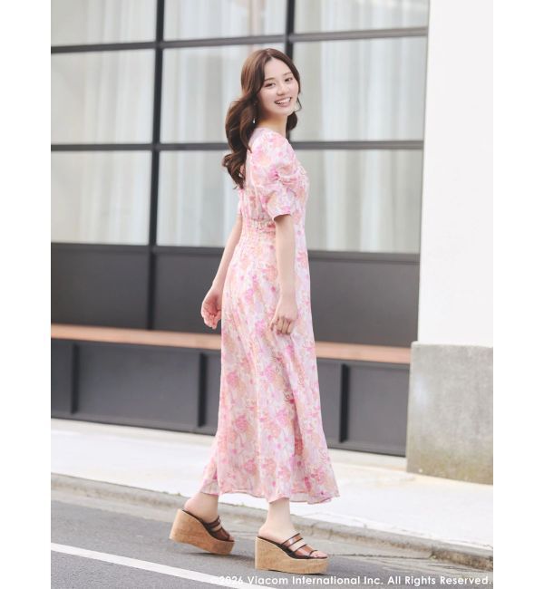 MERCURYDUO「【EMILY IN PARISコラボ】エミリープリントフレアワンピース」|ワンピース|