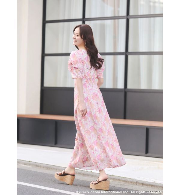 MERCURYDUO「【EMILY IN PARISコラボ】エミリープリントフレアワンピース」|ワンピース|