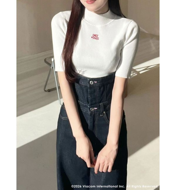 MERCURYDUO「【EMILY IN PARISコラボ】 ロゴエンブロイダリーニット」|ニット・セーター|