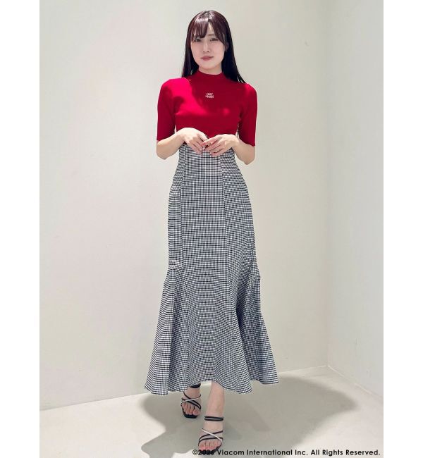 MERCURYDUO「【EMILY IN PARISコラボ】 ロゴエンブロイダリーニット」|ニット・セーター|