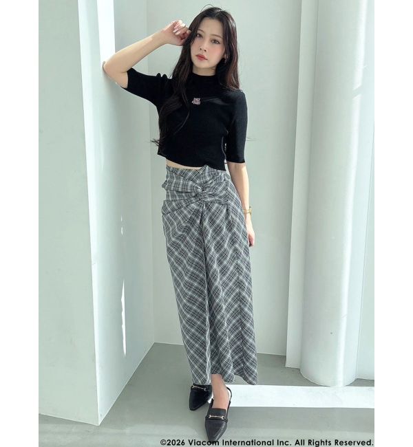 MERCURYDUO「【EMILY IN PARISコラボ】 ロゴエンブロイダリーニット」|ニット・セーター|