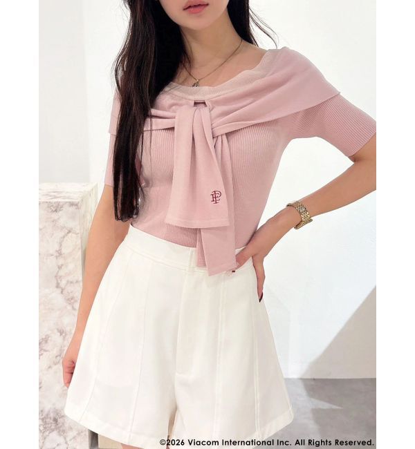 MERCURYDUO「【EMILY IN PARISコラボ】レイヤードライクツイストニット」|ニット・セーター|