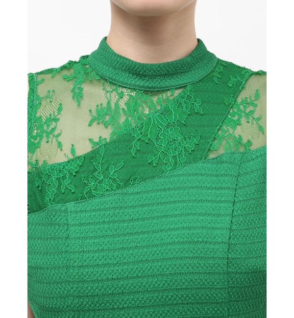 MERCURYDUO「レースブロッキングカットワンピース」|ワンピース|