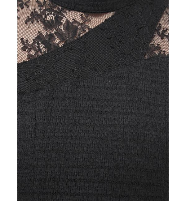 MERCURYDUO「レースブロッキングカットワンピース」|ワンピース|