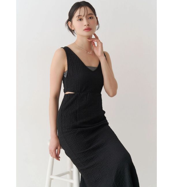 MERCURYDUO「【MERCURYDUO&times;AMPHI】カップ付きサイドカットアウトマーメイドワンピース」|ワンピース|